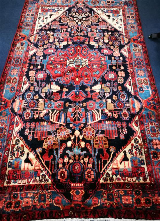 A Nahavand rug 383 x 160cm